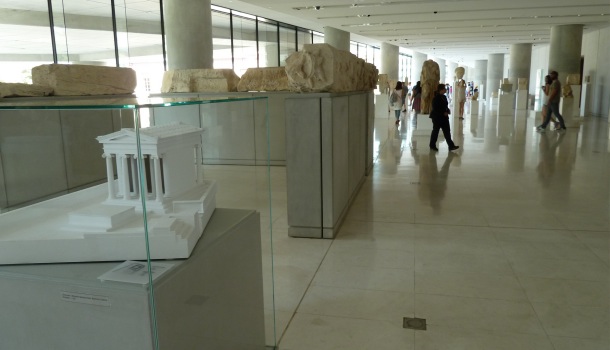 sezione museo acropoli per foto