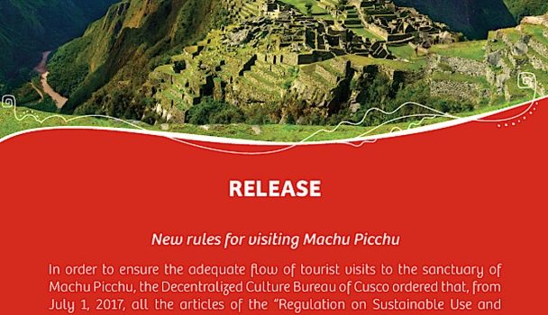 visita a machu picchu, comunicato promperu