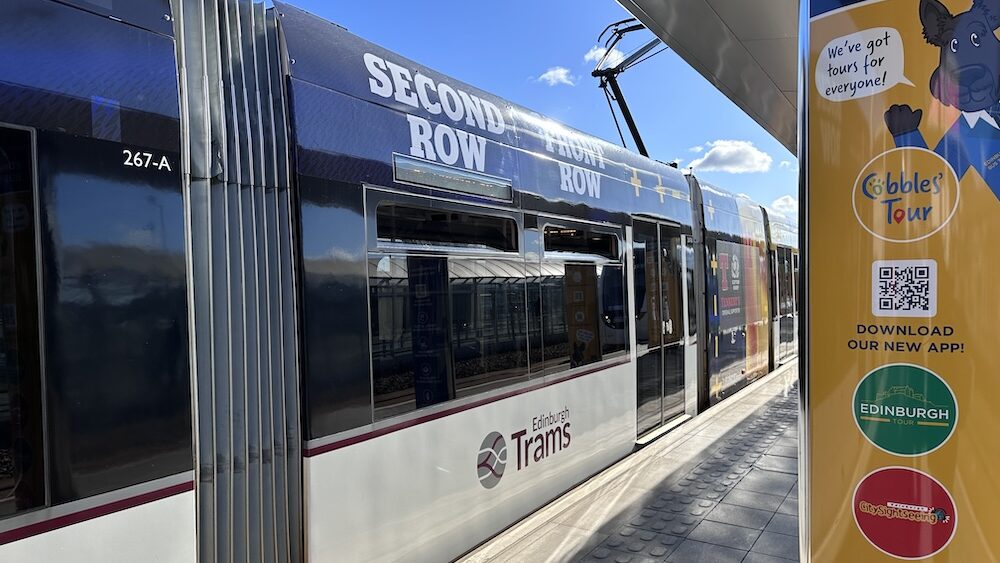 edimburgh tram, capolinea aeroporto